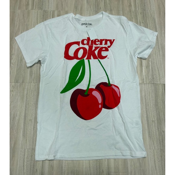 Coca Cola Other - Coca Cola Cherry Coke T Shirt White Graphic Print Men's Size M